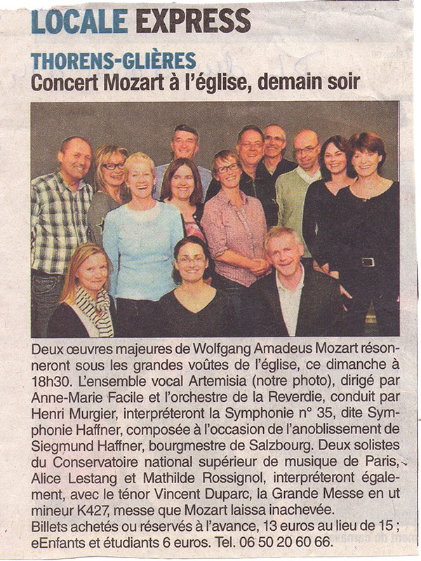 Concert Mozart à l'église